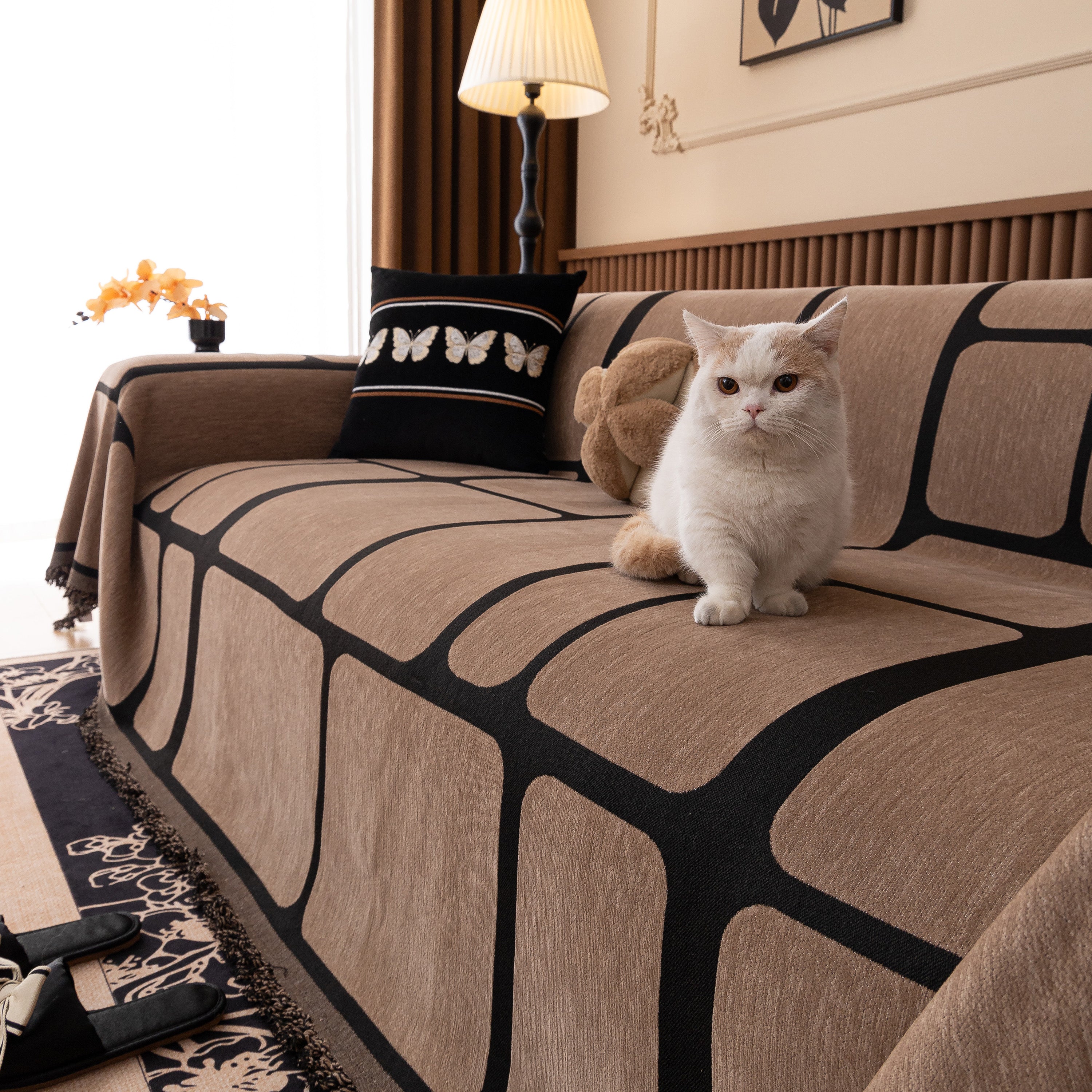 Modern Geometric Sofa Cover Decorative Couch Throw Blanket Furniture Protector