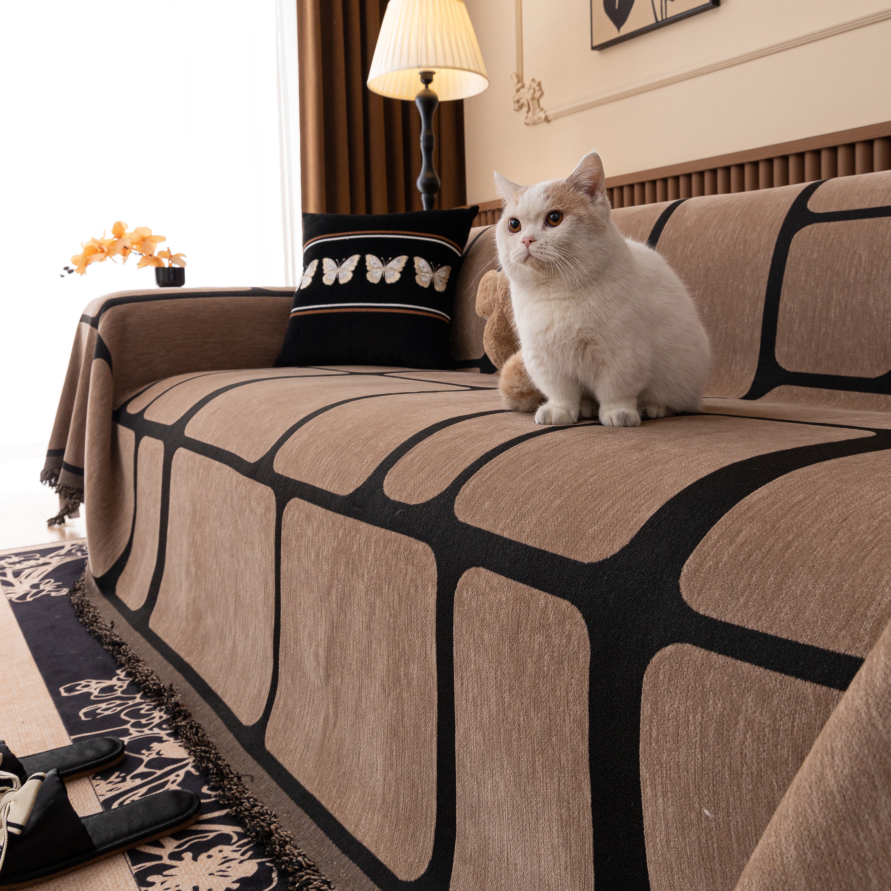 Modern Geometric Sofa Cover Decorative Couch Throw Blanket Furniture Protector