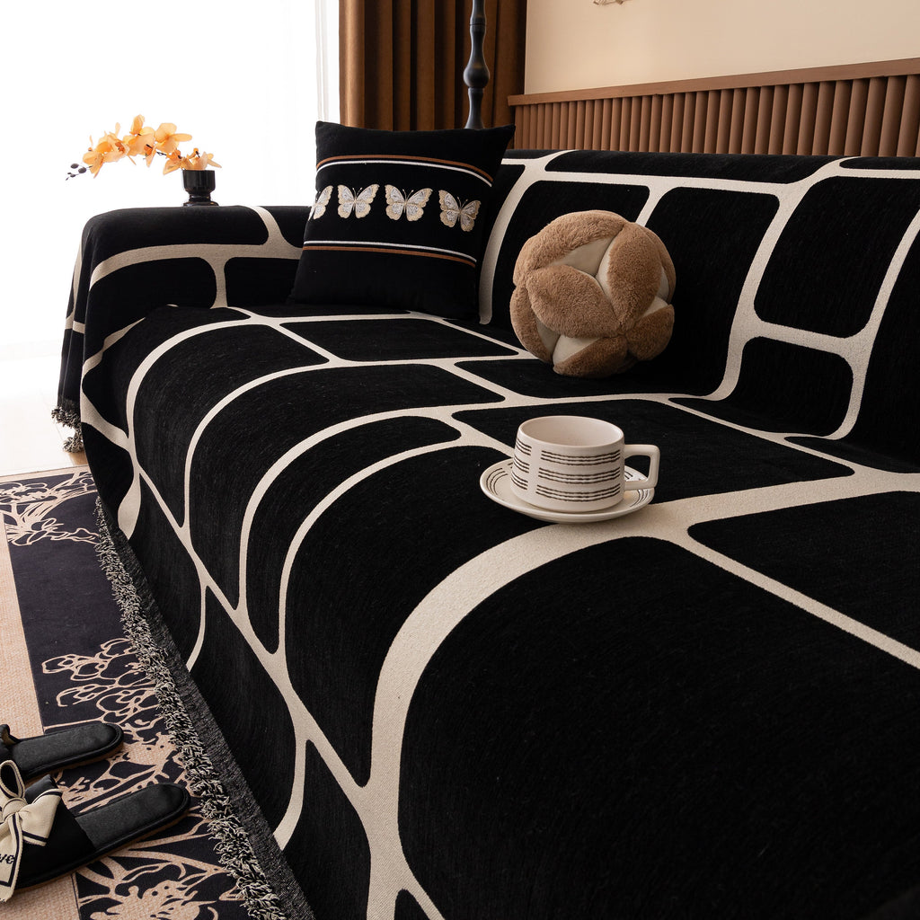 Modern Geometric Sofa Cover Decorative Couch Throw Blanket Furniture Protector