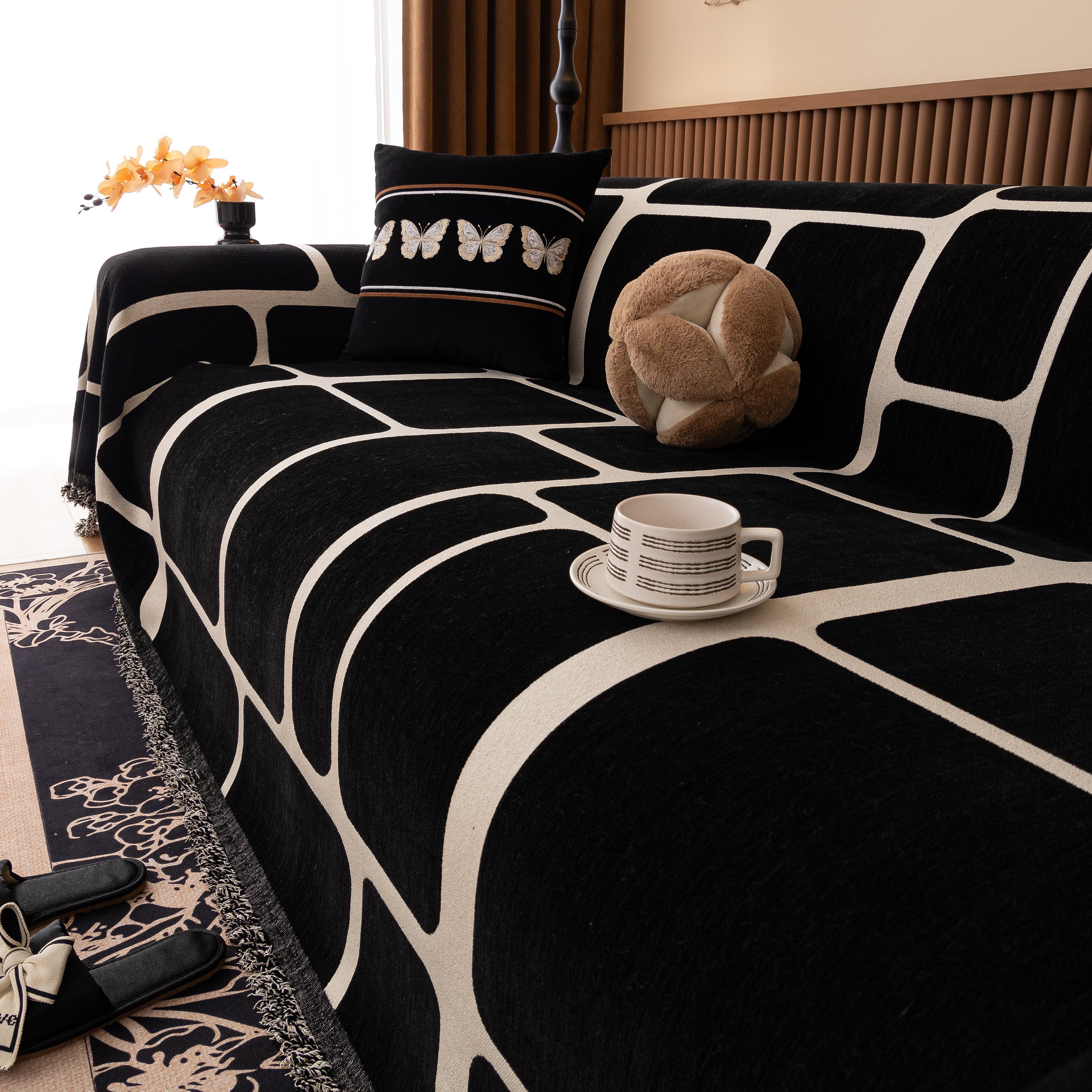 Modern Geometric Sofa Cover Decorative Couch Throw Blanket Furniture Protector