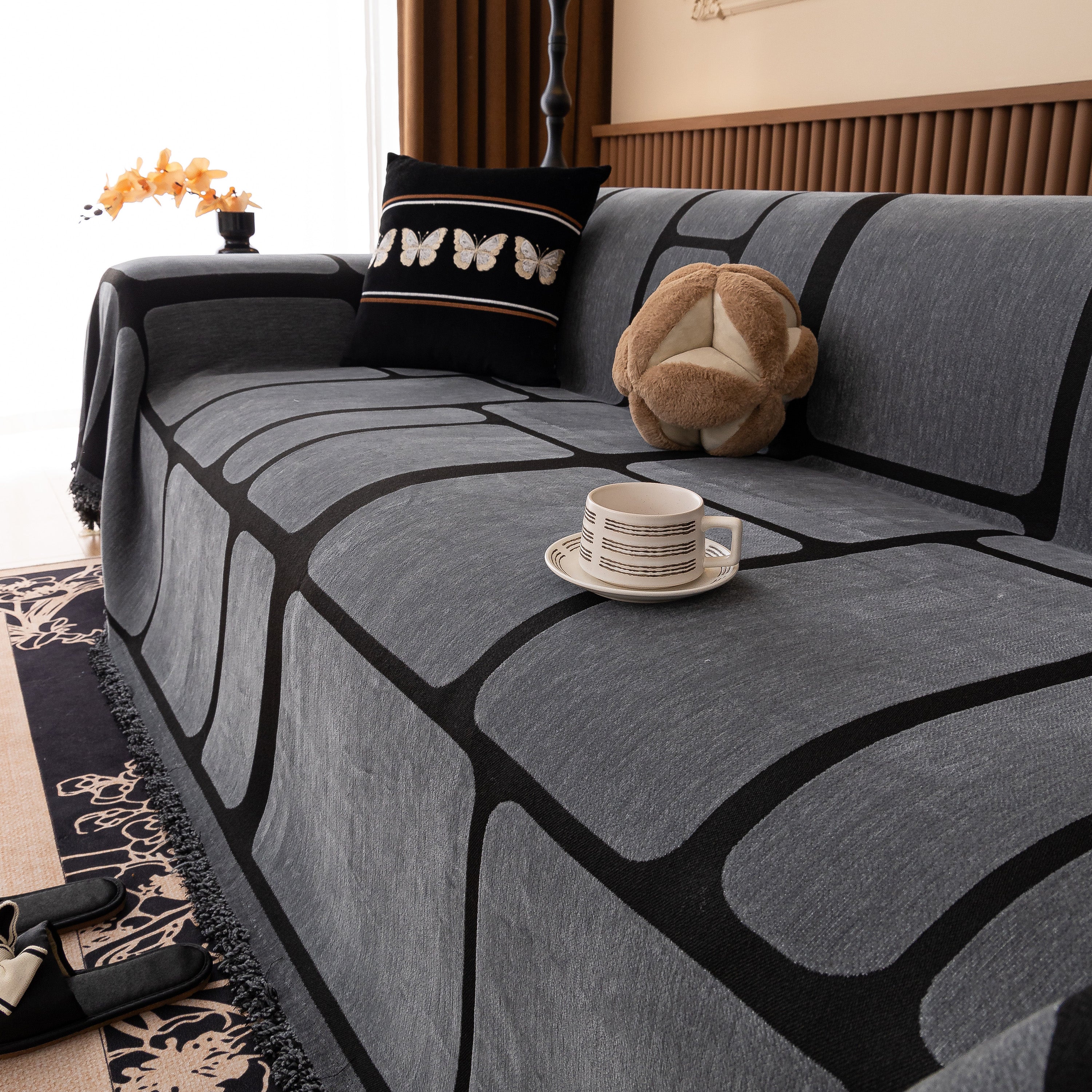 Modern Geometric Sofa Cover Decorative Couch Throw Blanket Furniture Protector