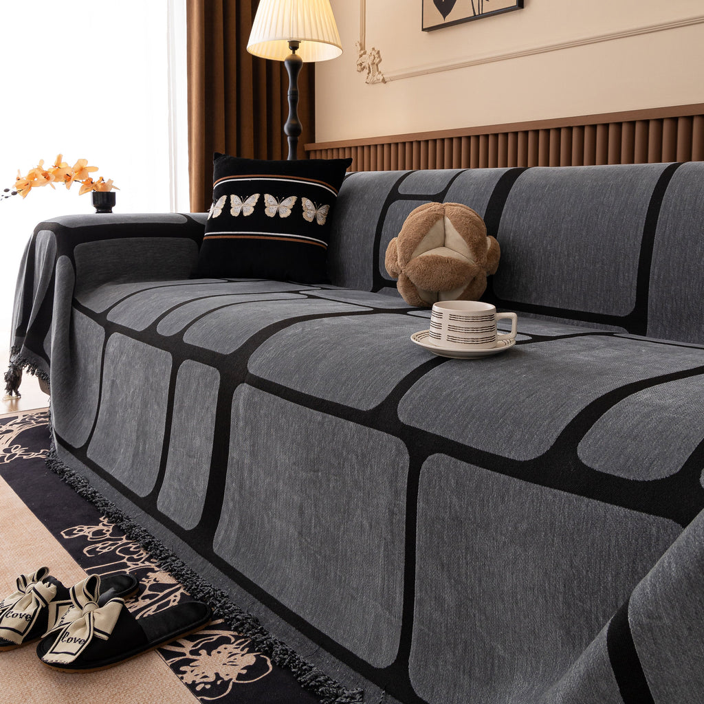 Modern Geometric Sofa Cover Decorative Couch Throw Blanket Furniture Protector