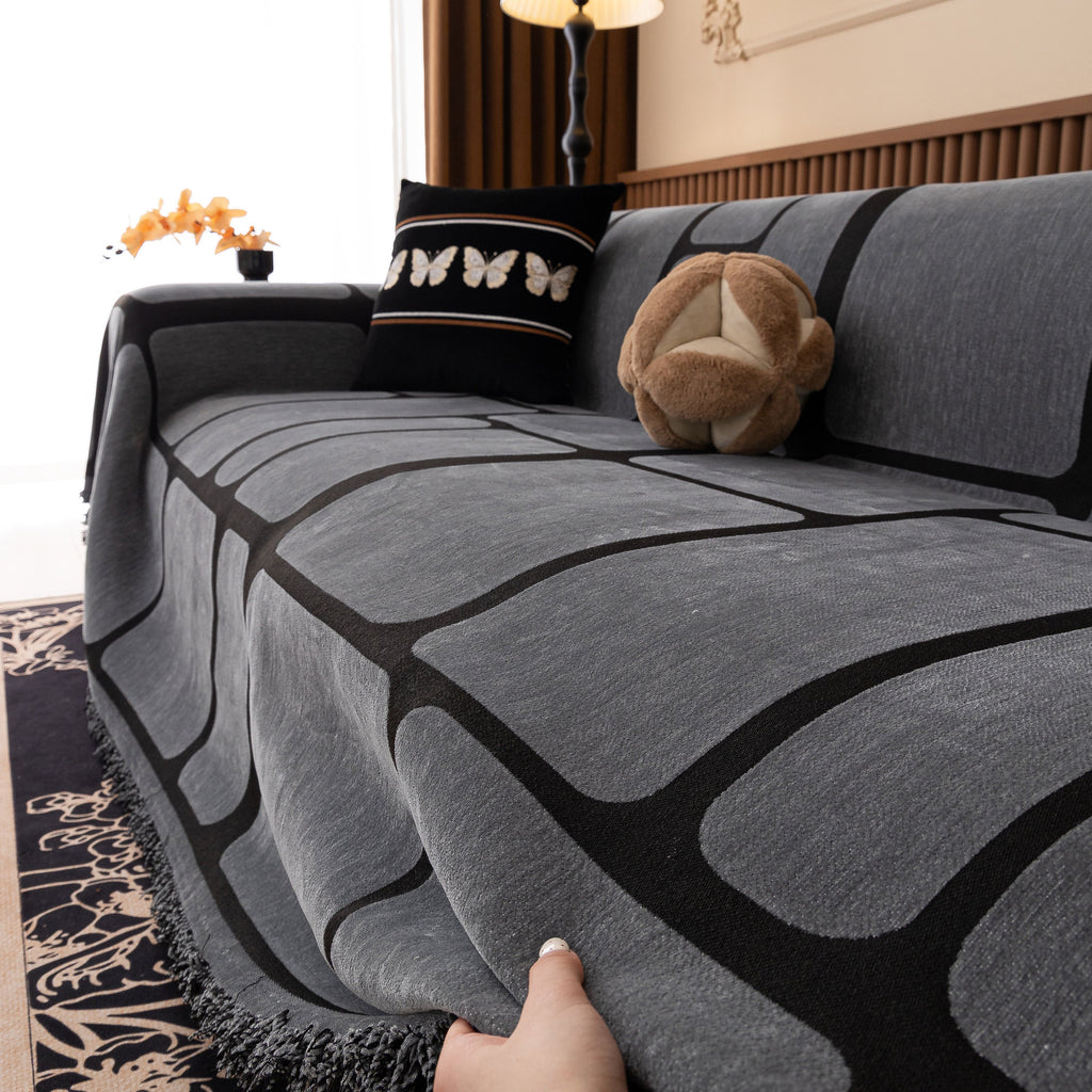 Modern Geometric Sofa Cover Decorative Couch Throw Blanket Furniture Protector
