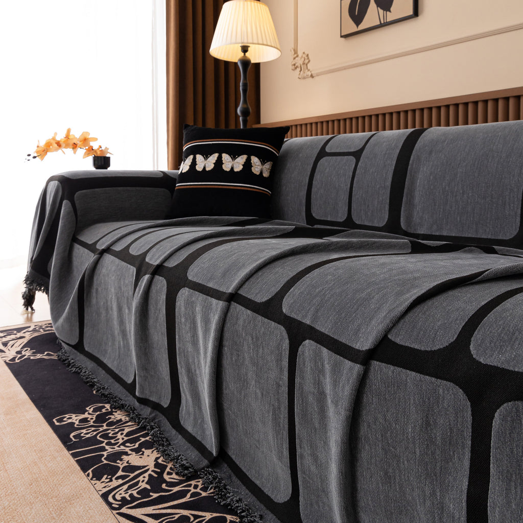 Modern Geometric Sofa Cover Decorative Couch Throw Blanket Furniture Protector
