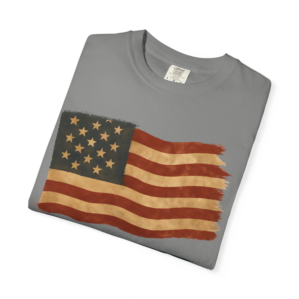 American Veteran Unisex Garment-Dyed T-shirt, Patriotic Tee, Military Appreciation, Veterans Day Gift, Casual Wear, Comfortable Style