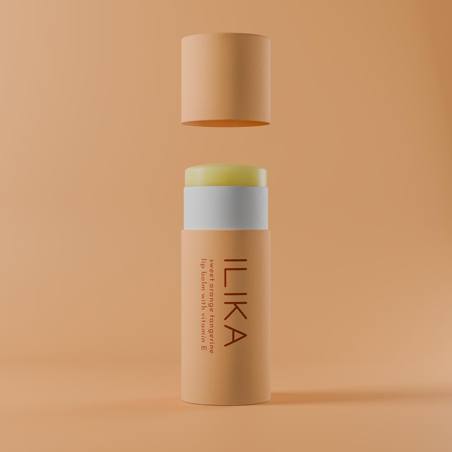 ILIKA Lip balm Organic, Vegan, Plastic-free, 100% Plant-based, 2X Volume, COSMOS Certified Organic, PETA Certified Vegan & Cruelty-Free, 2 Pack, Orange Tangerine