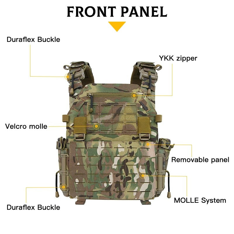 MUCITUP MUCTAC Gen 2 Plate Carrier 1050D Nylon Laser Cut MOLLE Quick Release