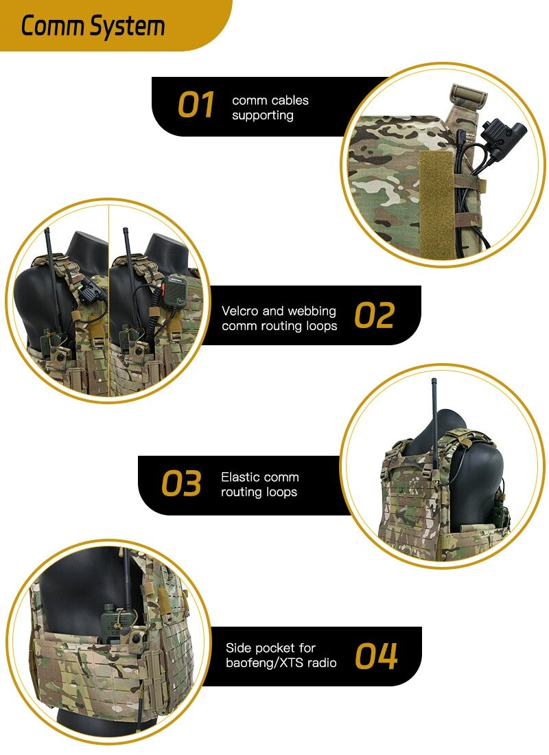 MUCITUP MUCTAC Gen 2 Plate Carrier 1050D Nylon Laser Cut MOLLE Quick Release