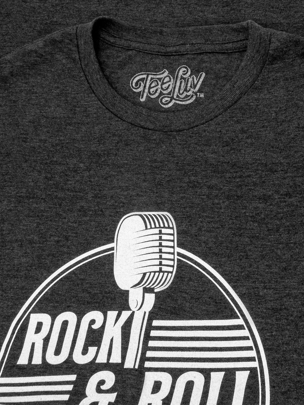 Rock and Roll Hall of Fame Retro Microphone T-Shirt - Charcoal Gray Heather