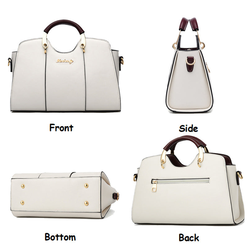 The Refined Grace - Luxurious PU Leather Satchel with Double Handles