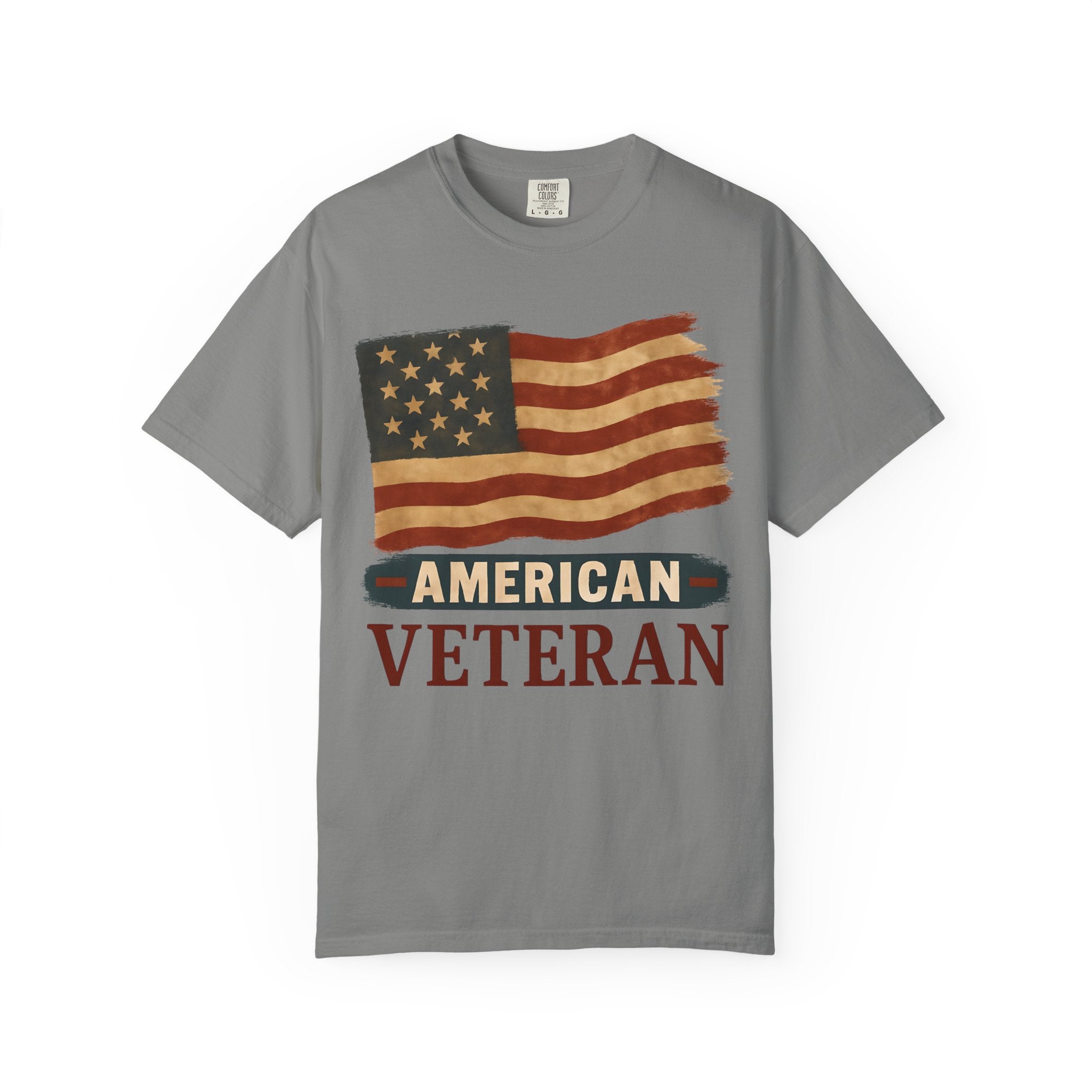 American Veteran Unisex Garment-Dyed T-shirt, Patriotic Tee, Military Appreciation, Veterans Day Gift, Casual Wear, Comfortable Style