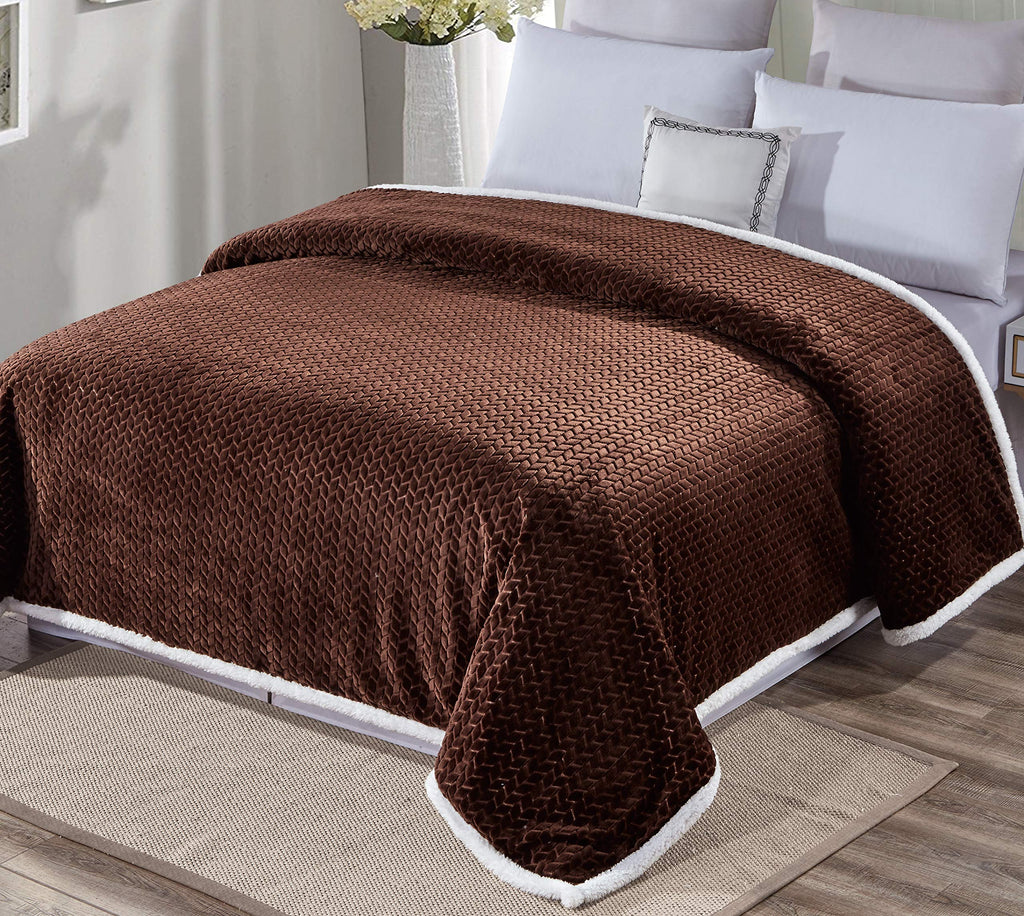 Decor&More Home Essentials Braided Sherpa Blanket