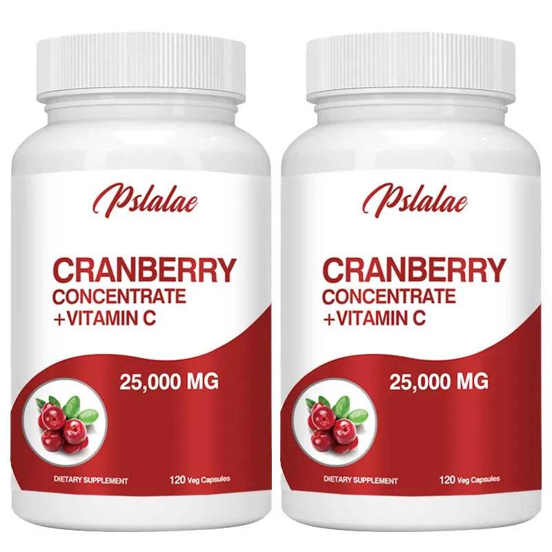 Cranberry Extract Supplement 25,000 Mg - Prostate Support, Aids Urination Contains Vitamin C and Vitamin E - 120 Capsules