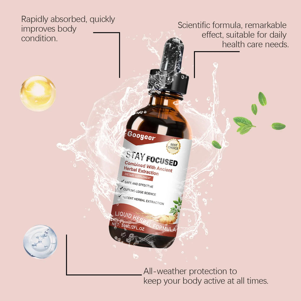 Googeer 59ml Ginseng Extract Drops Dietary Supplement Enhance Energy Immune Relieve Fatigue Herbal Health Entrance Drops