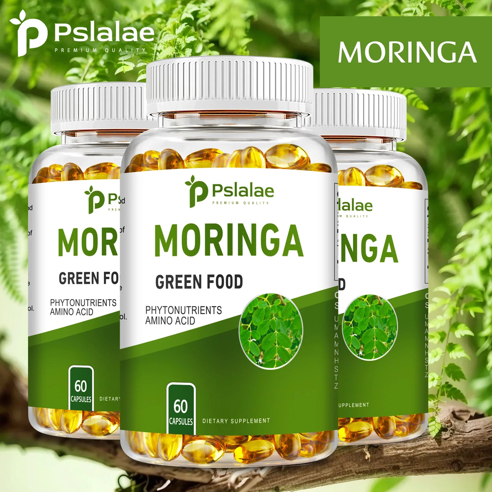Moringa Supplement Capsules 60 Count Promotes Bone Joint Immune Health Enhances Energy Endurance Concentration Plant Extracts
