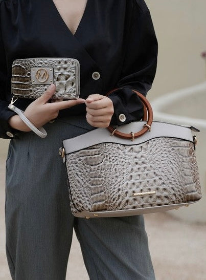 “Phoebe” Tote with Wristlet Wallet Bag