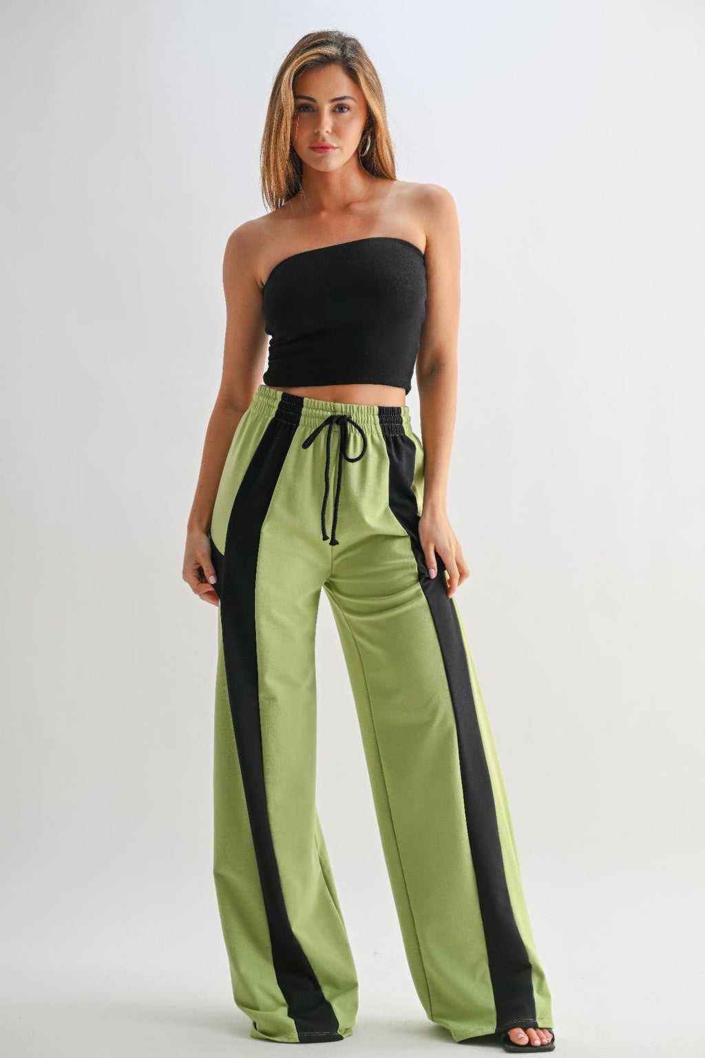 Color Block Wide Leg Lounge Pants