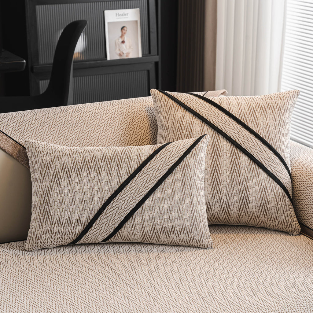 Herringbone Couch Protector for Pets, Non-Slip Washable Sectional Couch Covers