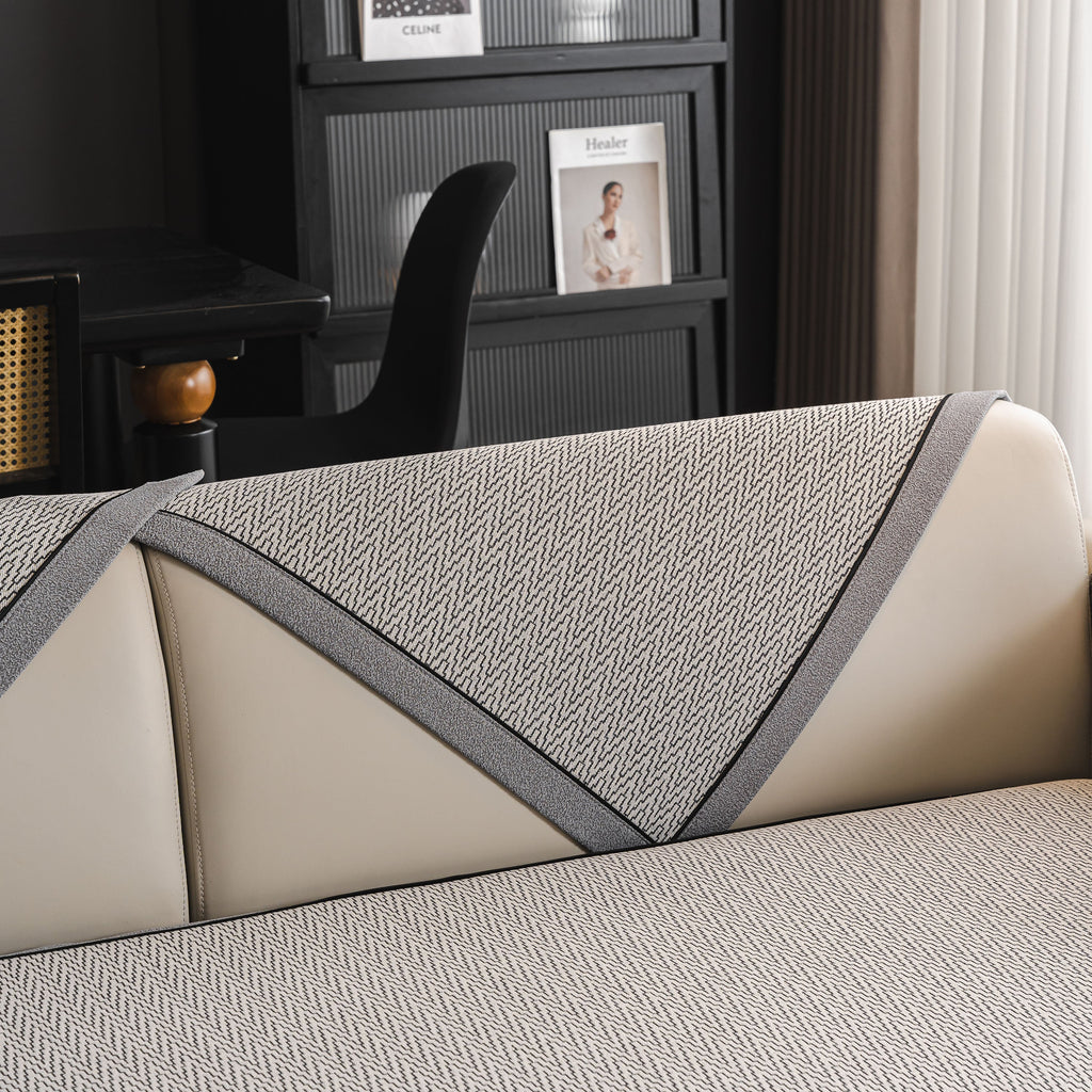 Herringbone Couch Protector for Pets, Non-Slip Washable Sectional Couch Covers