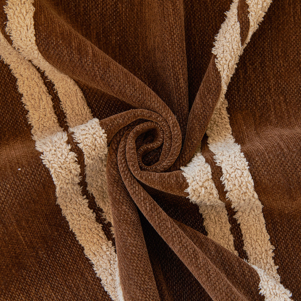 Textural Striped Chenille Sofa Covers, Boho Washable Decor Sofa Blankets Covers