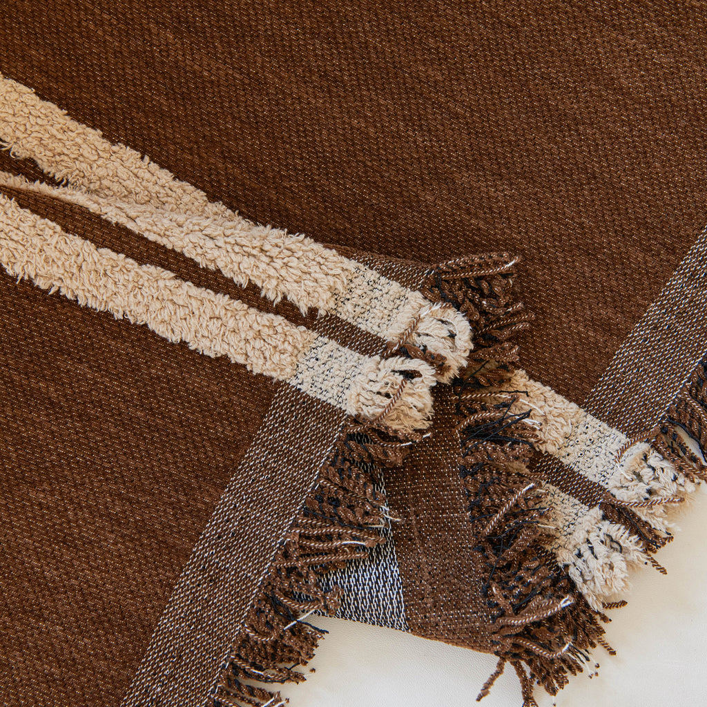 Textural Striped Chenille Sofa Covers, Boho Washable Decor Sofa Blankets Covers