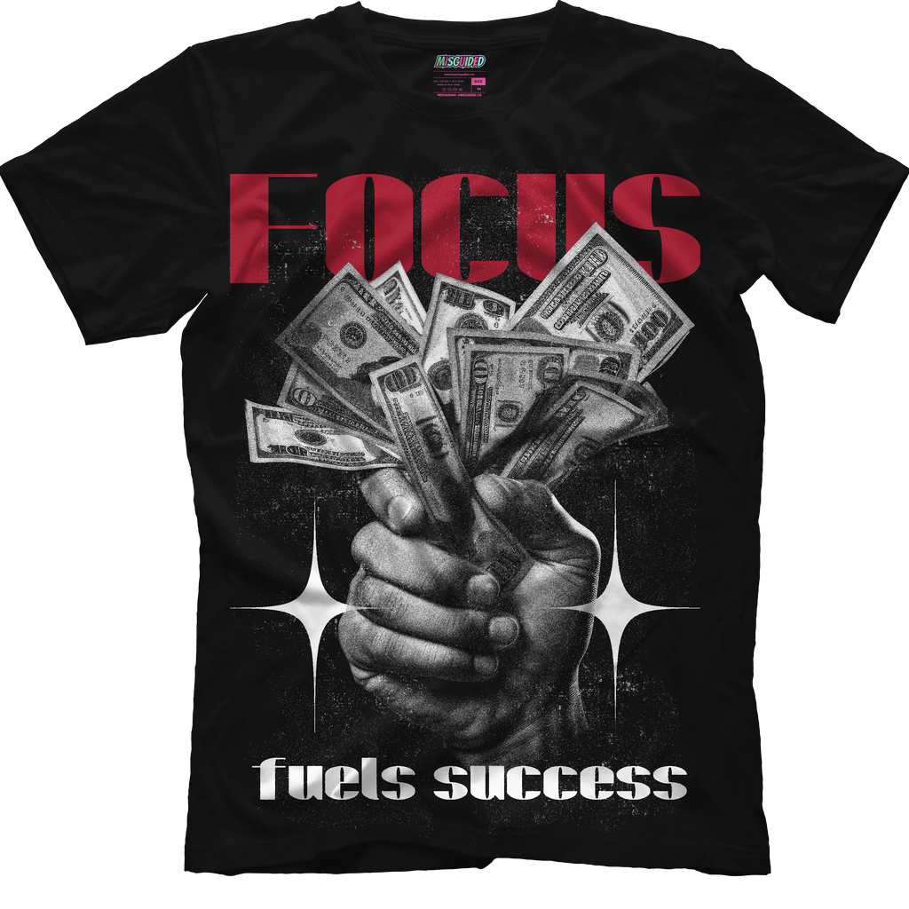 Focus Fuels Success (Air Jordan 1 High OG Black Toe Reimagined) T-Shirt