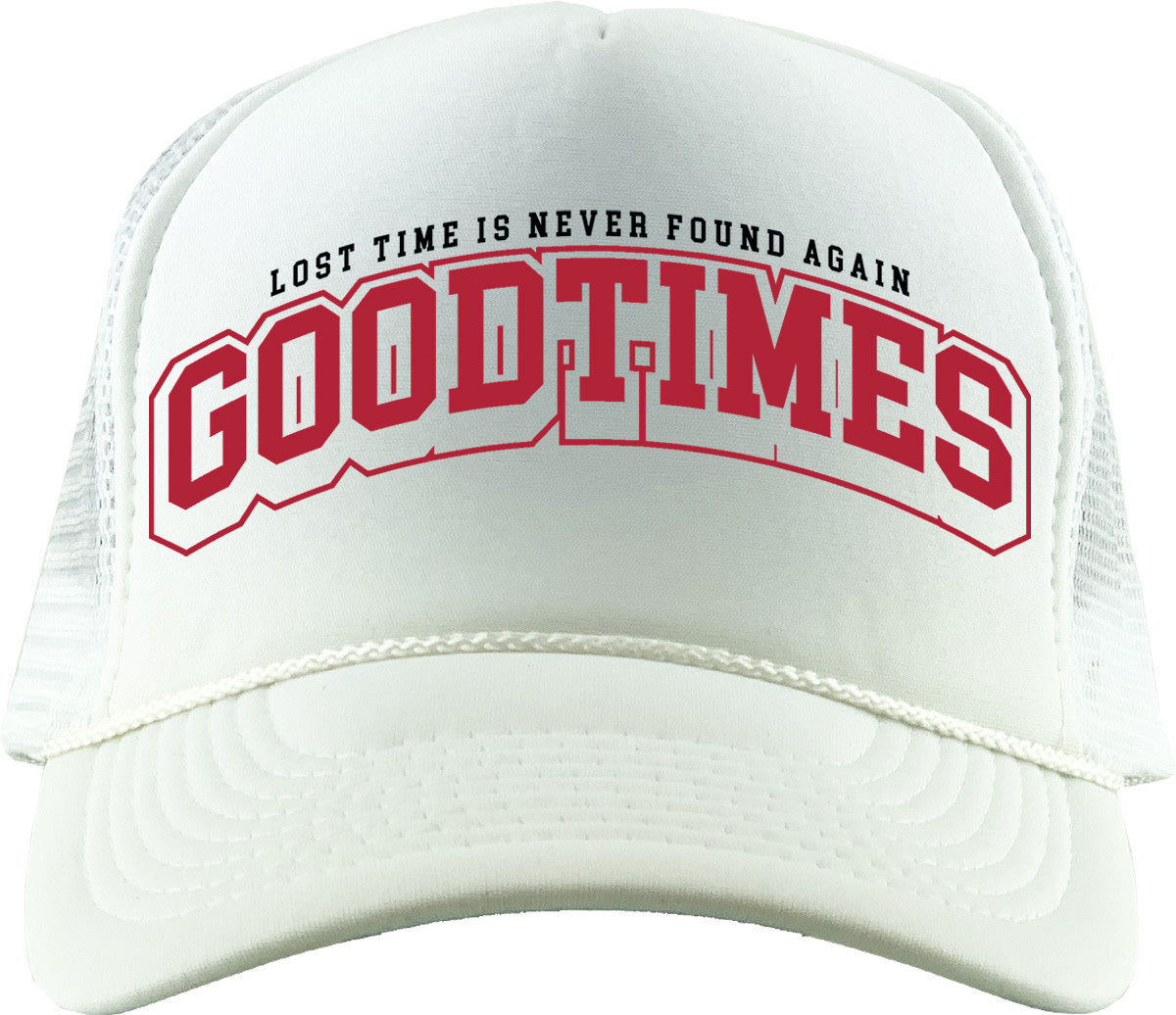 Good Times (Air Jordan 1 High OG Black Toe Reimagined) Trucker Hat