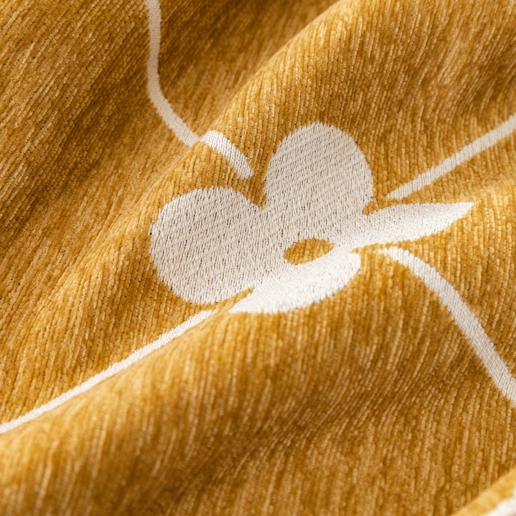 Comfy Four-Leaf Clover Hope Faith Love Luck Blanket for Couch, Chenille Scratch Proof Sofa Blanket Covers