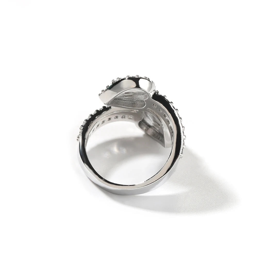 Icy Baguette Heart Ring