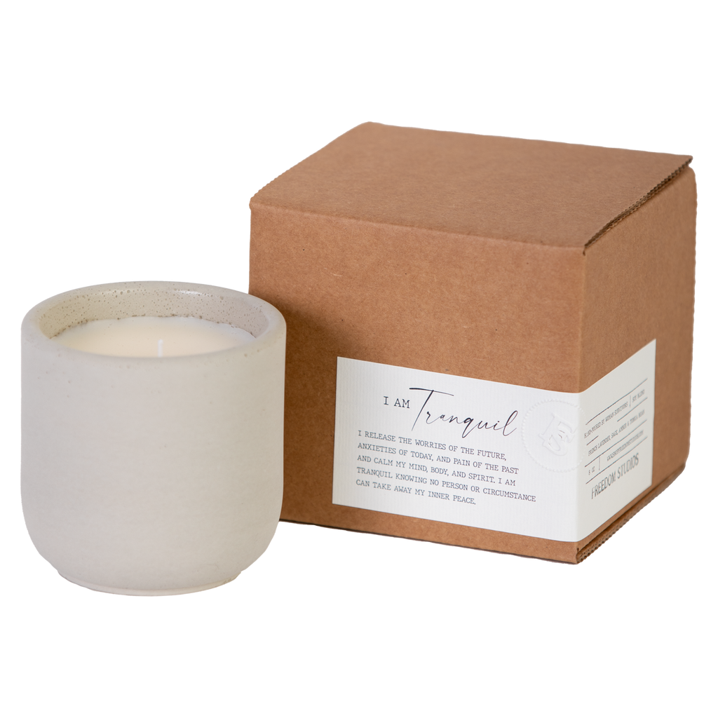 I AM Tranquil 8 oz Concrete Candle