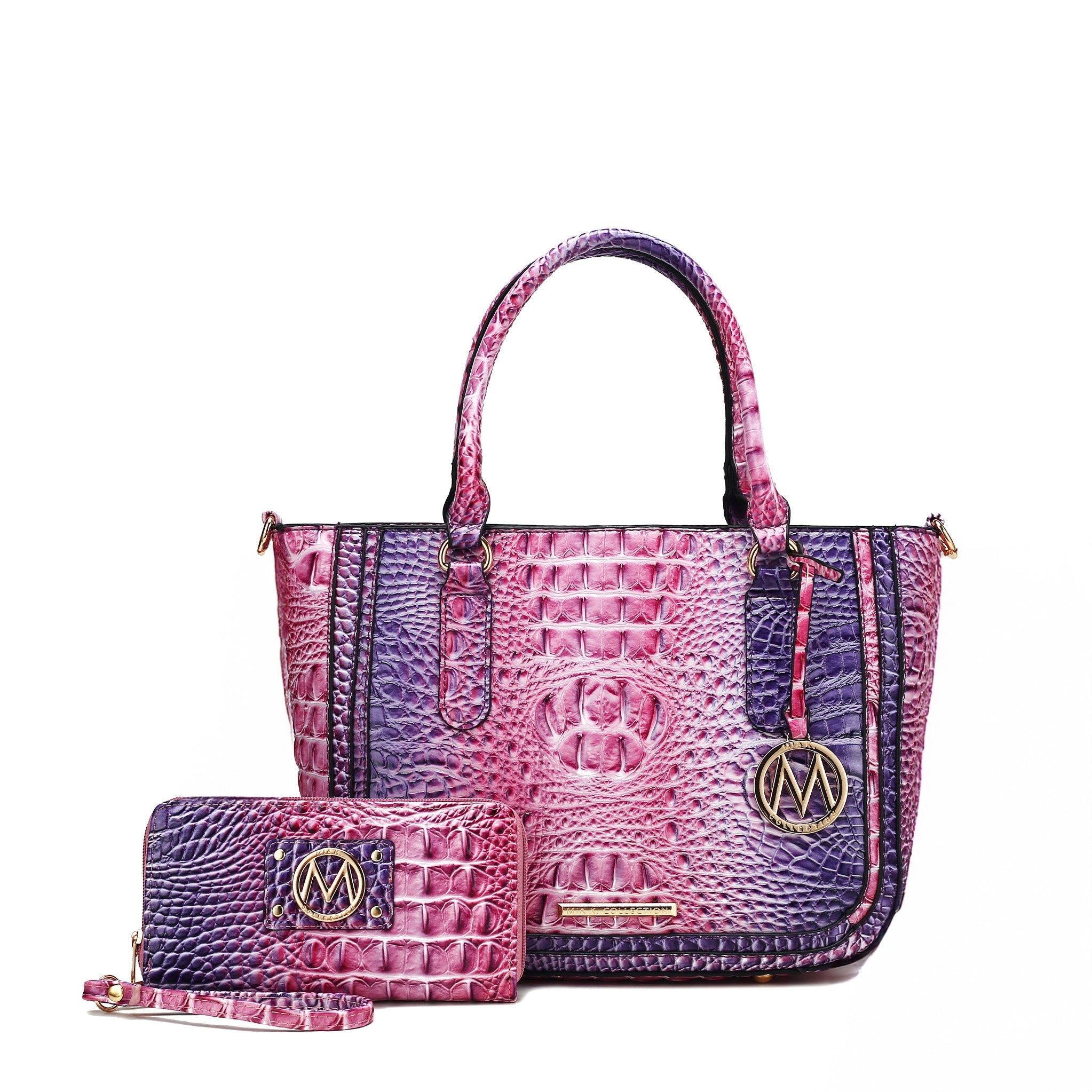 Bonnie Gradient Croc Shoulder Bag and Set
