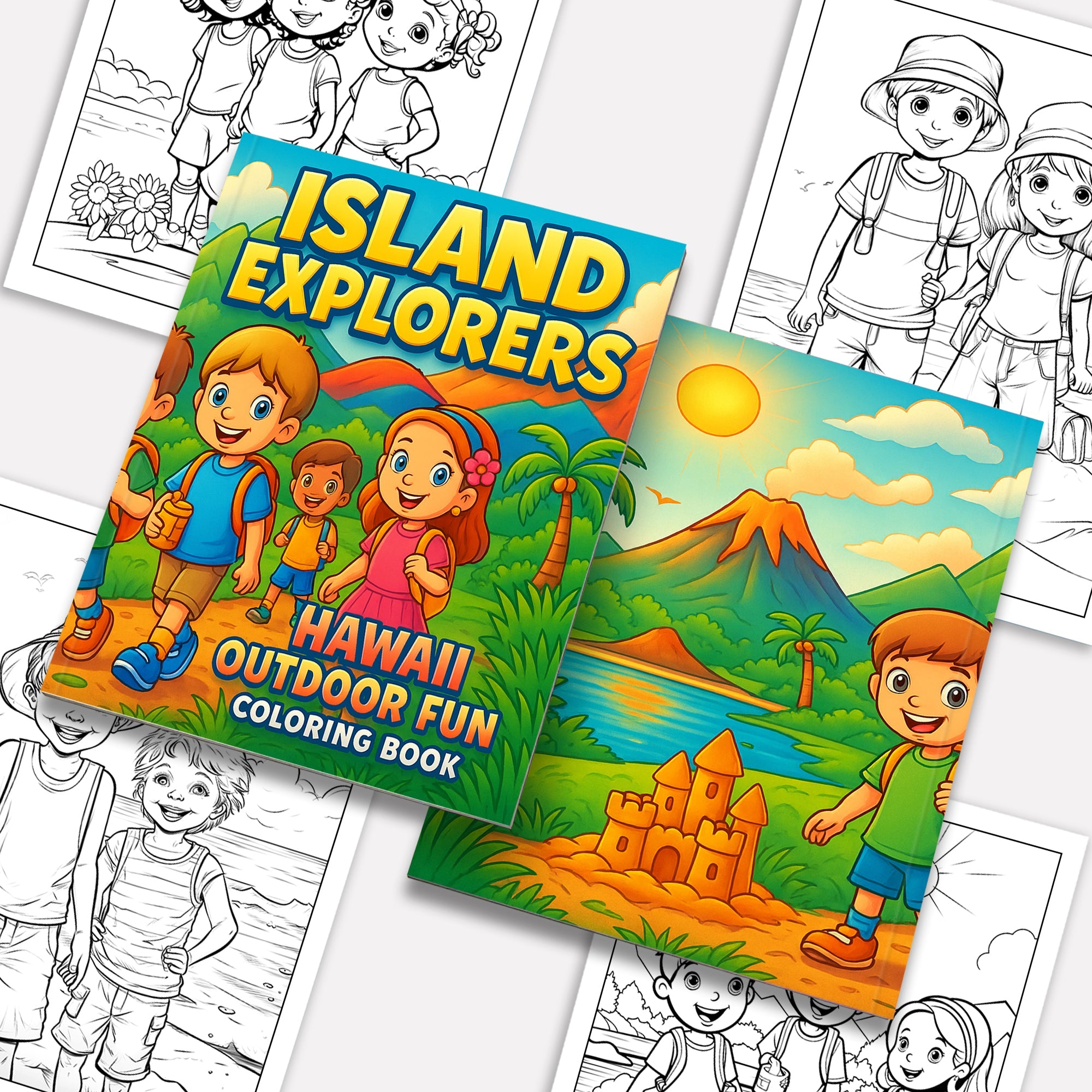 Island Explorers Coloring Pages – 48 Fun Hawaii Outdoor Adventures – For Kids