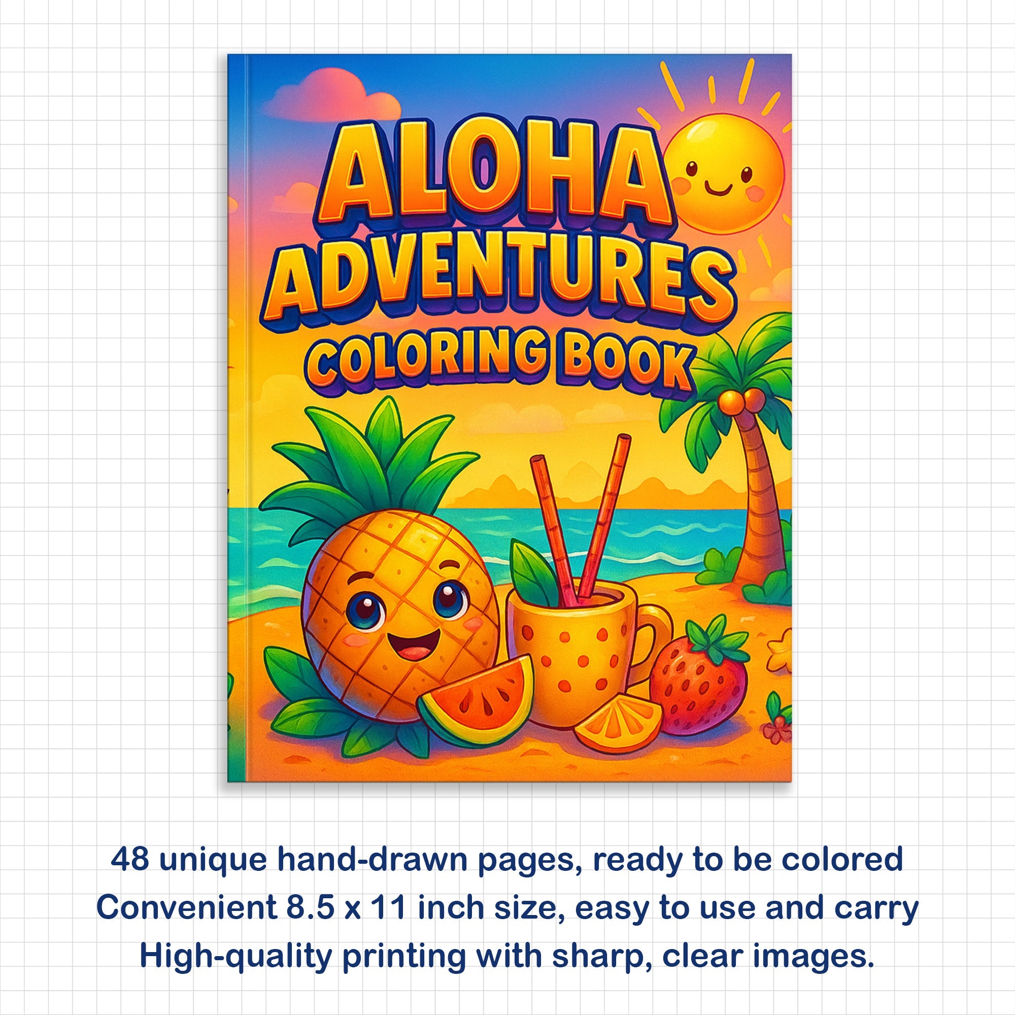 Aloha Adventures Coloring Pages – 48 Fun Island Designs for Kids