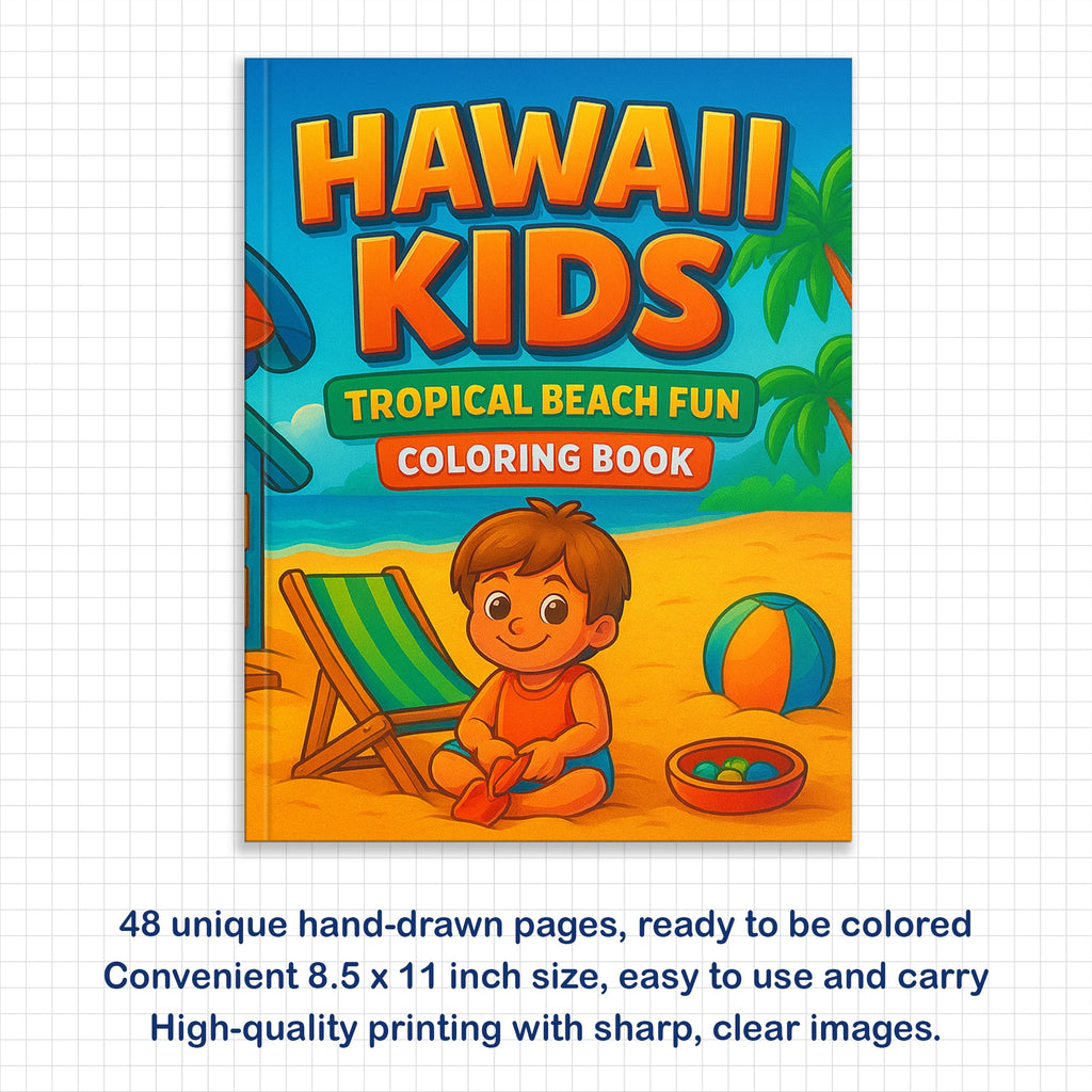 Hawaii Kids Coloring Pages – 48 Cute Beach and Vacation Designs – For Kids