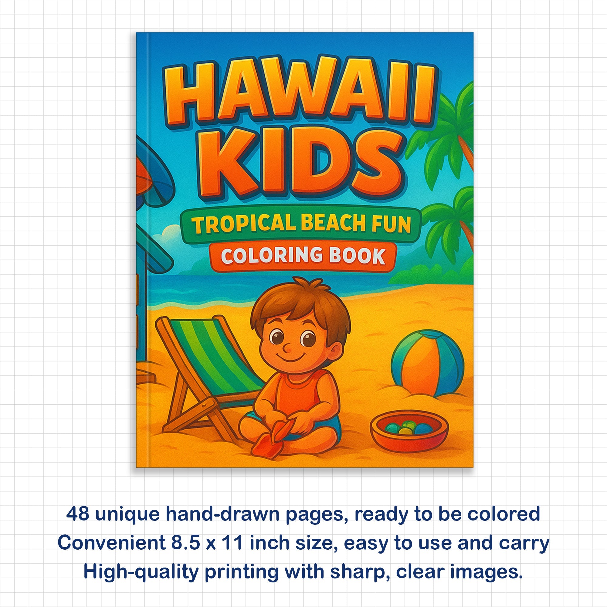 Hawaii Kids Coloring Pages – 48 Cute Beach and Vacation Designs – For Kids
