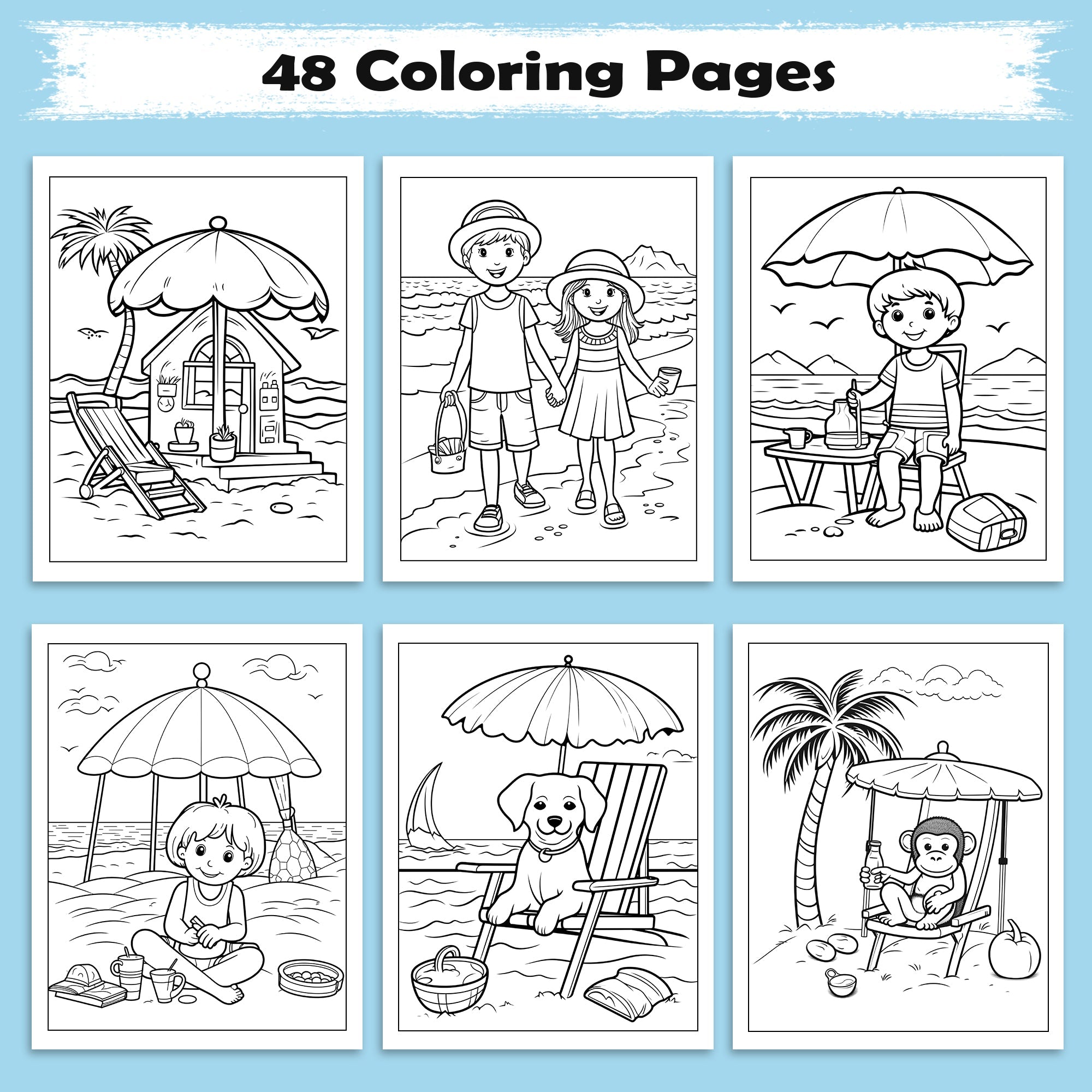 Hawaii Kids Coloring Pages – 48 Cute Beach and Vacation Designs – For Kids