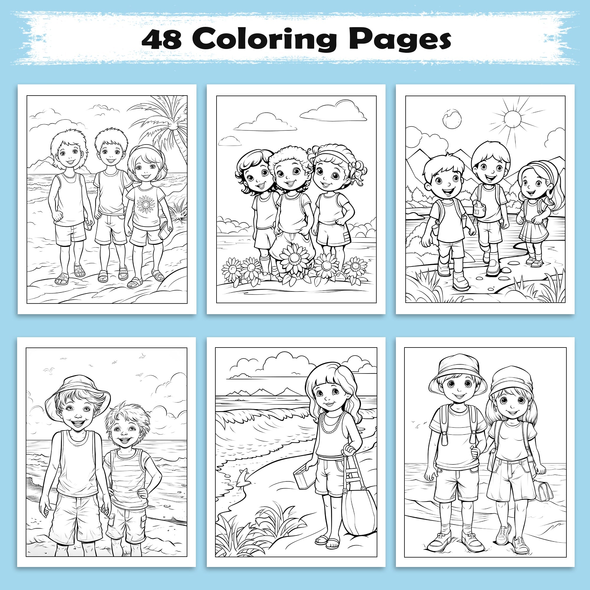 Island Explorers Coloring Pages – 48 Fun Hawaii Outdoor Adventures – For Kids