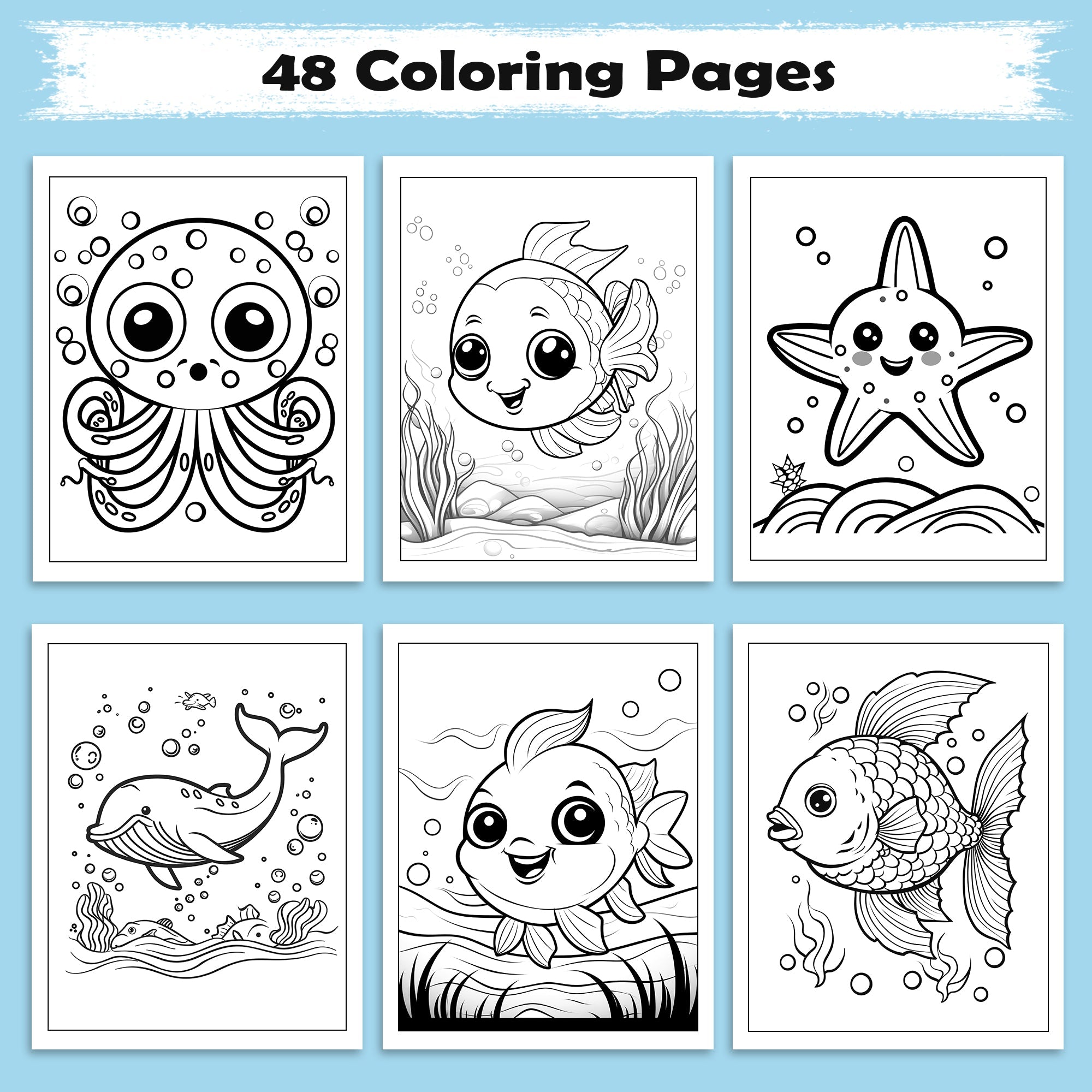 Adorable Animals – 48 Pages – Easy Coloring for Young Artists