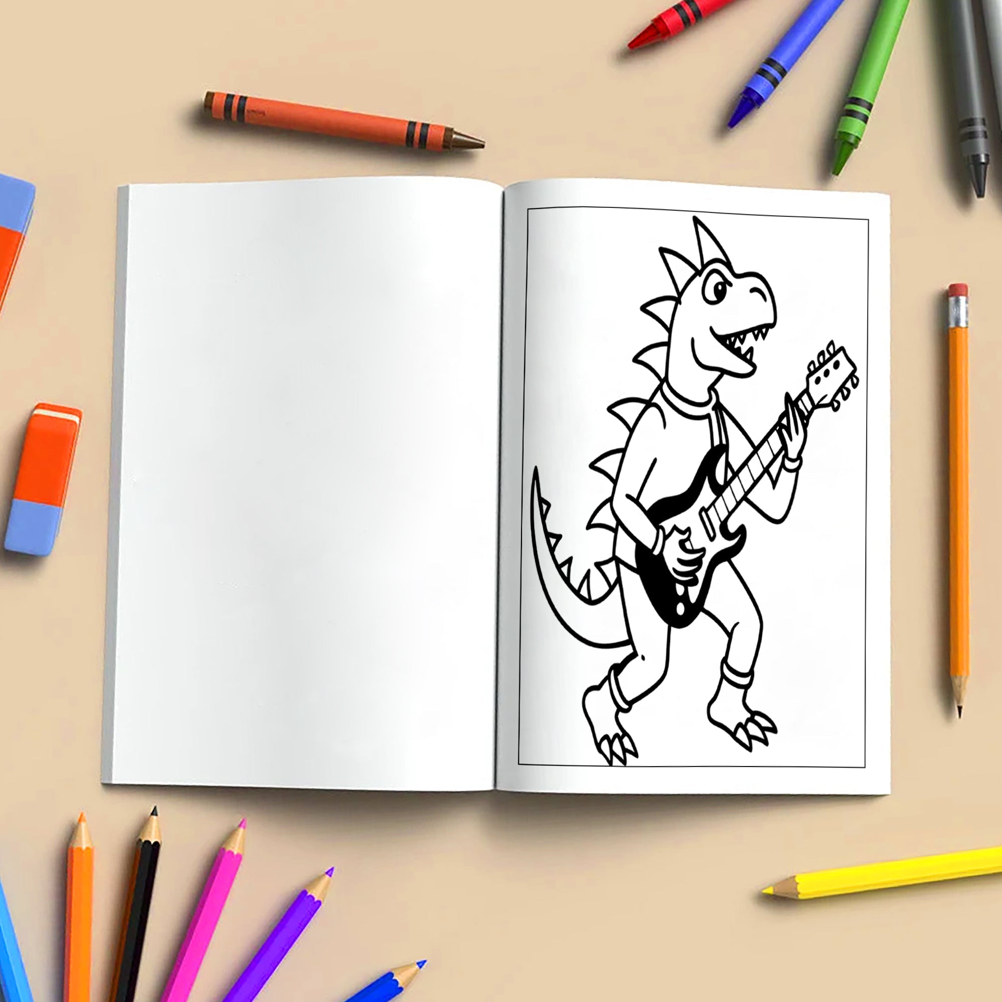 All About Dinos Coloring Pages – 48 Pages – Adorable Dino Adventures and Fun Scenes – For Kids