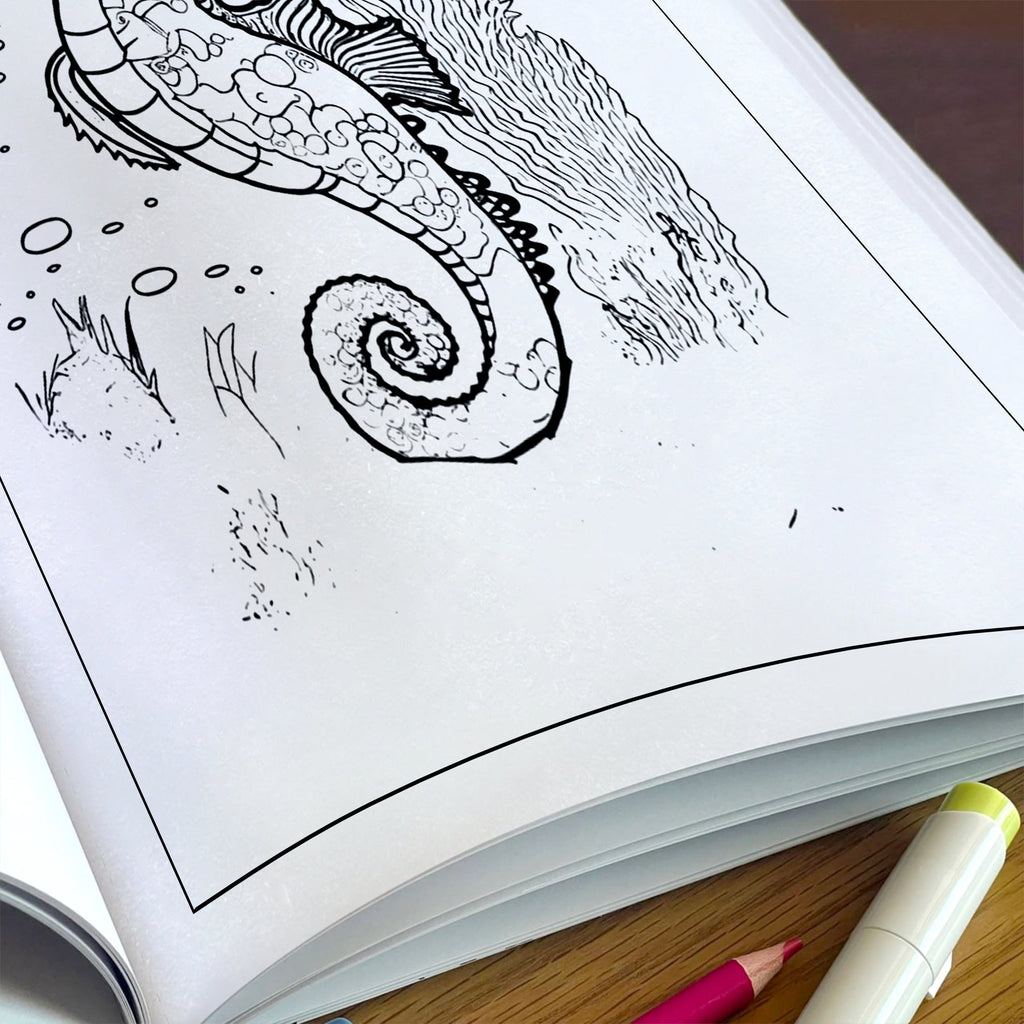 Ocean Wonders Coloring Pages – 48 Pages – Fun Sea Creatures – For Kids