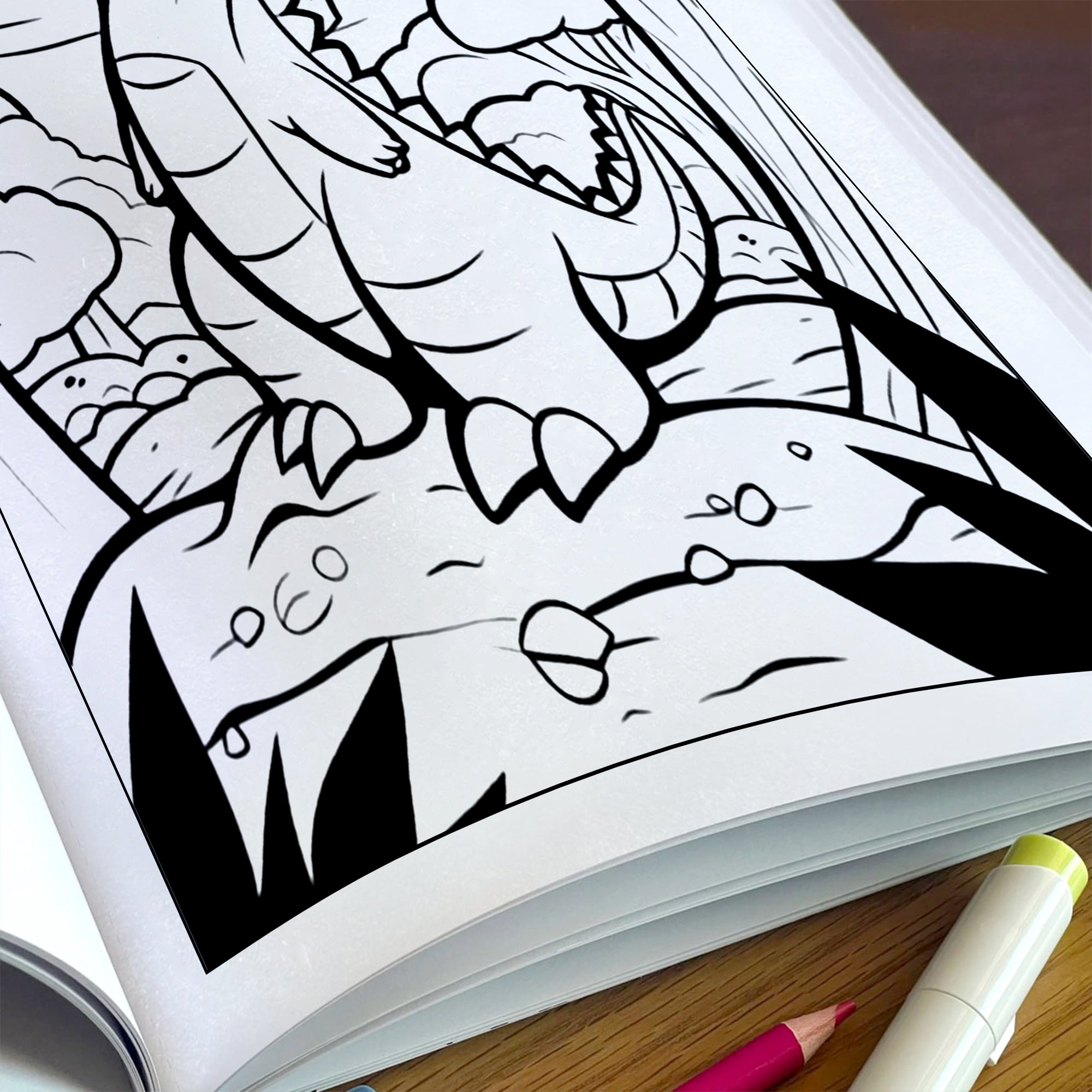 Jurassic Smiles – Friendly Dino Coloring Pages – 48 Pages – Cute Prehistoric Designs – For Kids