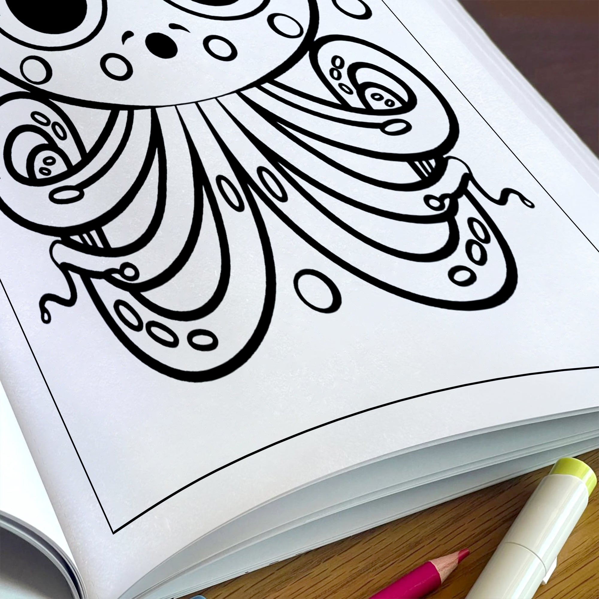 Ocean Adventures – Animal Coloring Pages – 48 Pages – Cute Sea Creatures, Bubbles, Underwater Fun – For Kids