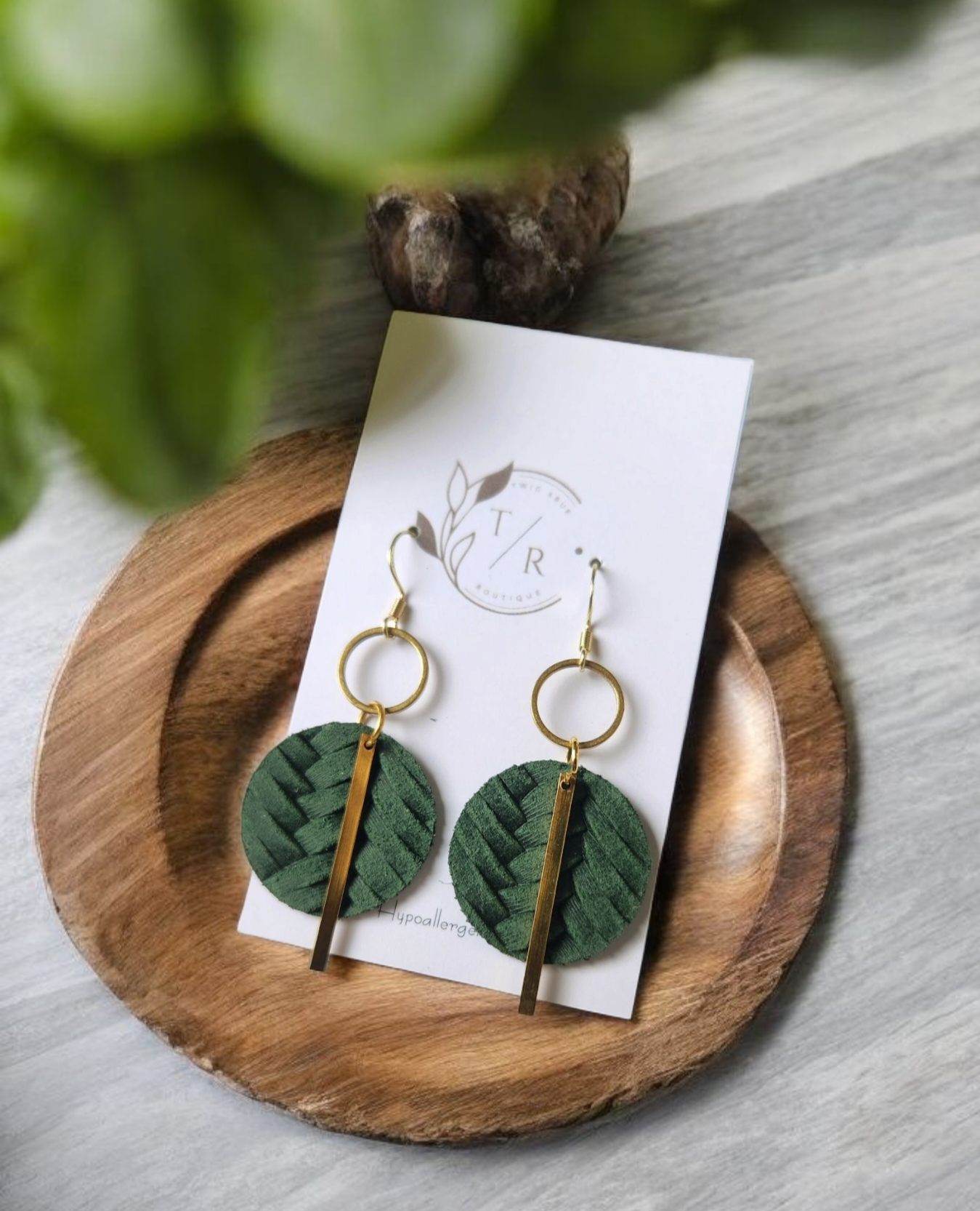 Greta |Braided leather dangles