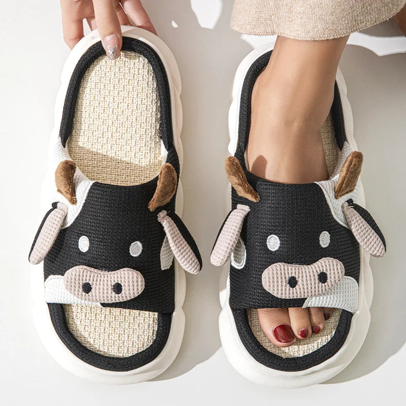 Cozy Cow Cuddles Comfortable Slippers