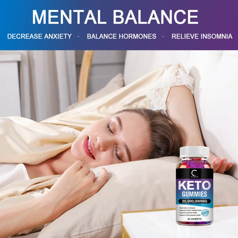 GPGP GreenPeople 60PCS Keto Gummies Keto Gummy Supplement Help For Weight Loss For Women And Men - Cleanse - Detox