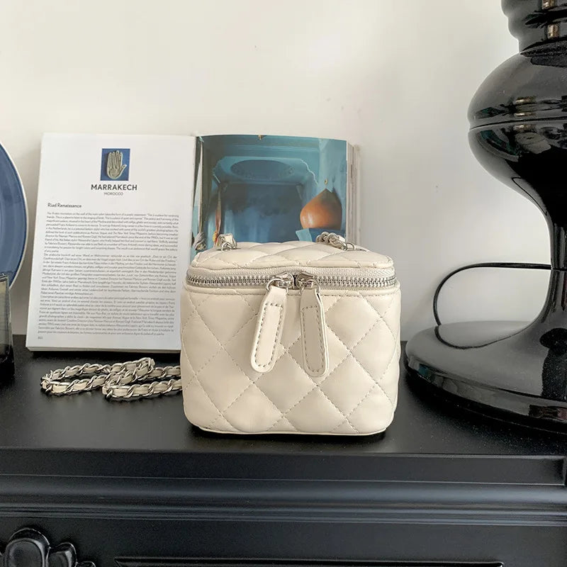 Mini Denim Crossbody Bags for Women | Lingge Chains Shoulder Bag & Fashion Brands Box Bag (Lipstick Coins Purses & Handbags)