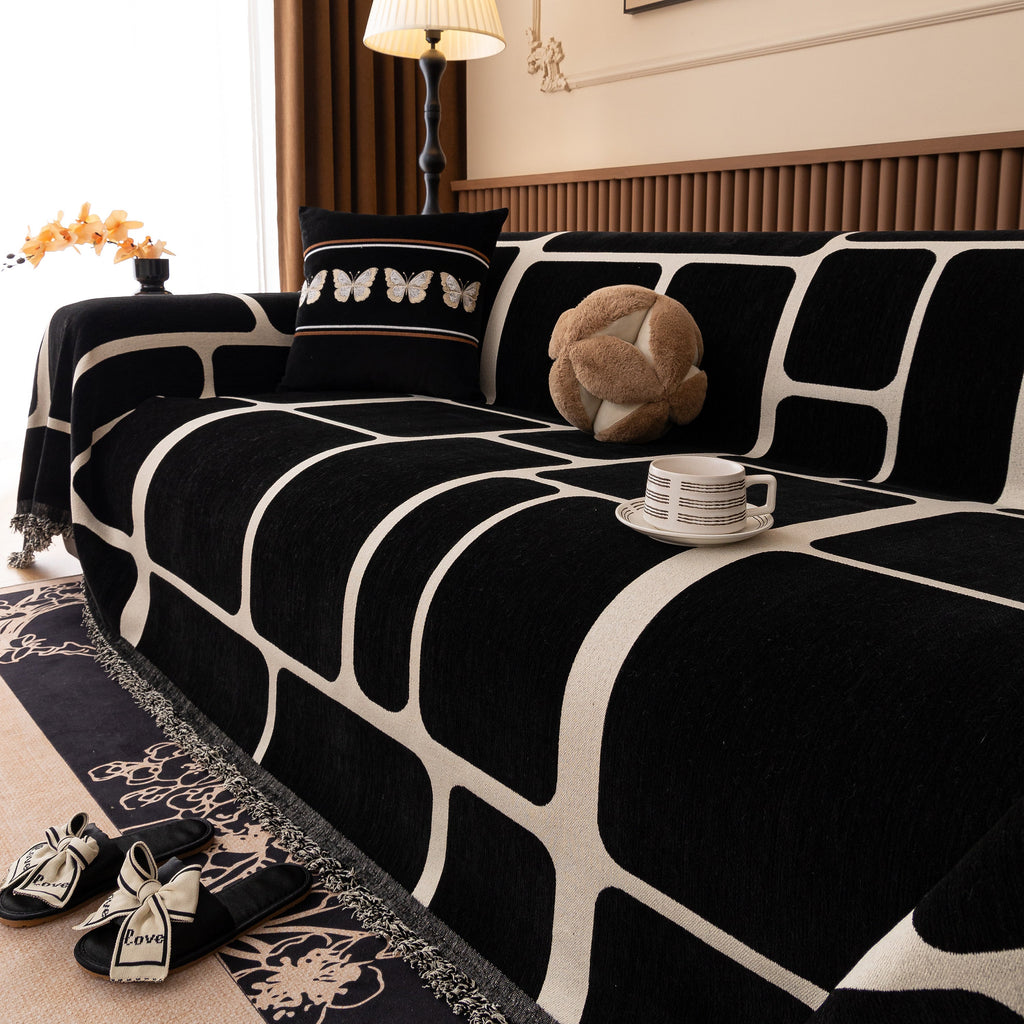 Modern Geometric Sofa Cover Decorative Couch Throw Blanket Furniture Protector