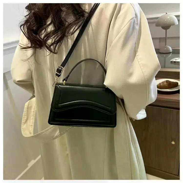 High-Quality PU Leather Handbag Purse | Women's Bag Solid Color Shoulder Crossbody Bags & Lady Messenger Small Tote for Women & Girls