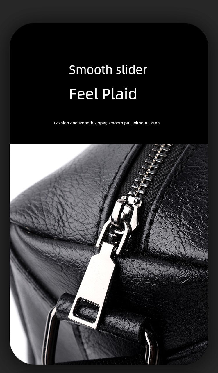 Japan Men's Portable Travel Commuter Small Shoulder Bag | New Niche Style Messenger Bag (PU Leather Crossbody Satchel)