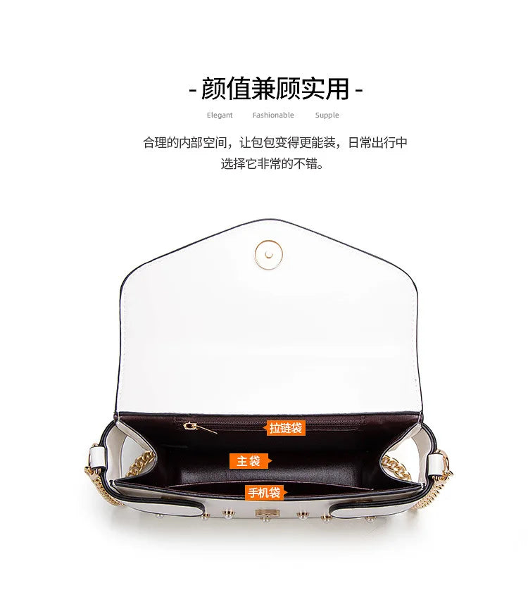 New Fashion Women's Bag Trend | Brand Pearl Bee Shoulder Bag & High Quality Temperament Ladies Crossbody Bag (Designer Luxury Handbag)